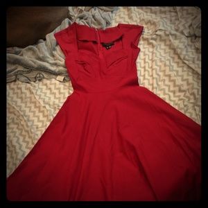 Siren Red Stop Staring Mad Style Swing Dress